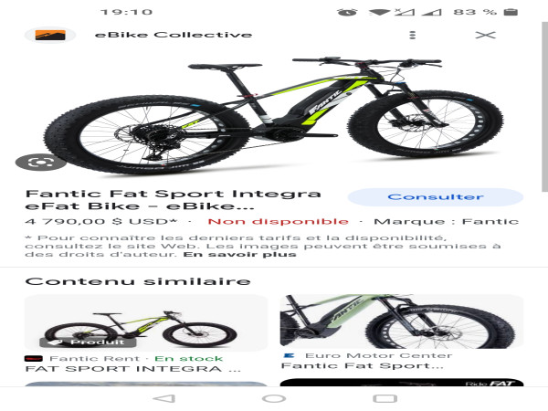 Kainchi vélo electrique fantic sport fat e-bike